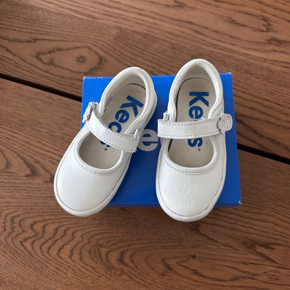 Keds Kids White Strap Dress Shoes